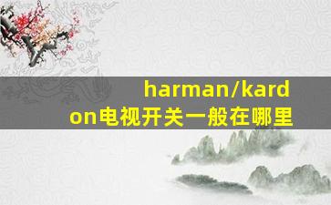 harman/kardon电视开关一般在哪里