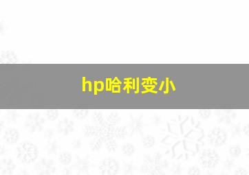 hp哈利变小