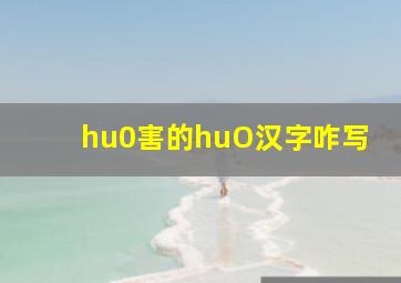 hu0害的huO汉字咋写