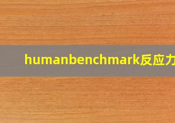 humanbenchmark反应力测试