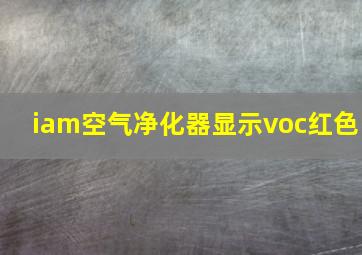 iam空气净化器显示voc红色