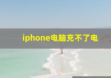 iphone电脑充不了电