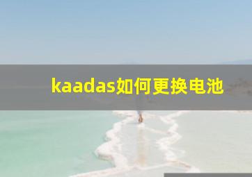 kaadas如何更换电池