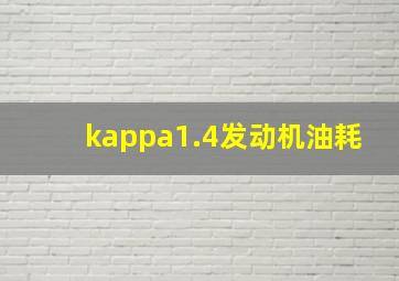 kappa1.4发动机油耗