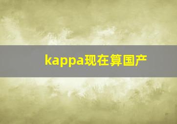 kappa现在算国产