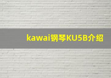 kawai钢琴KU5B介绍