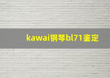 kawai钢琴bl71鉴定