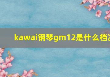 kawai钢琴gm12是什么档次