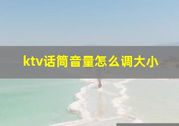 ktv话筒音量怎么调大小