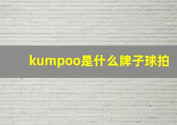 kumpoo是什么牌子球拍