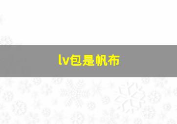 lv包是帆布