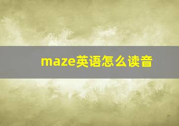 maze英语怎么读音