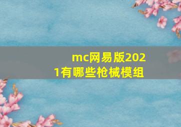 mc网易版2021有哪些枪械模组