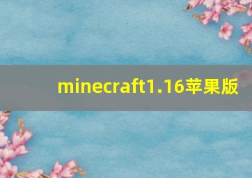 minecraft1.16苹果版