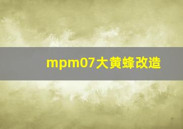 mpm07大黄蜂改造