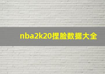 nba2k20捏脸数据大全