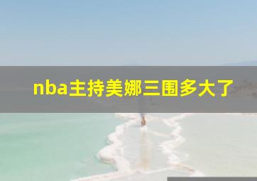 nba主持美娜三围多大了