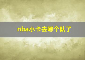 nba小卡去哪个队了