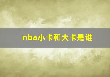 nba小卡和大卡是谁