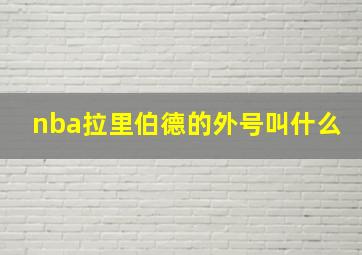 nba拉里伯德的外号叫什么