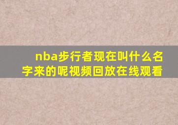 nba步行者现在叫什么名字来的呢视频回放在线观看