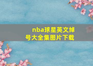 nba球星英文绰号大全集图片下载