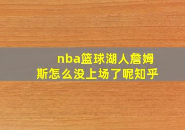 nba篮球湖人詹姆斯怎么没上场了呢知乎