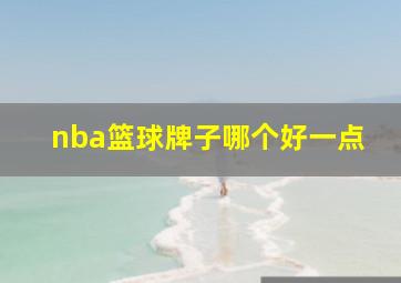 nba篮球牌子哪个好一点