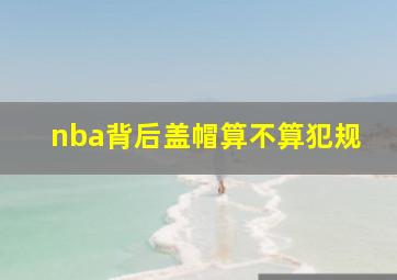 nba背后盖帽算不算犯规