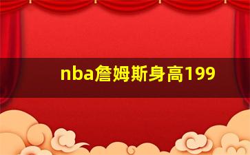 nba詹姆斯身高199