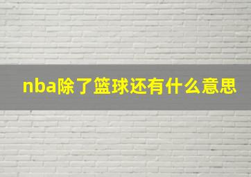 nba除了篮球还有什么意思