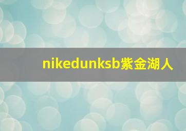 nikedunksb紫金湖人