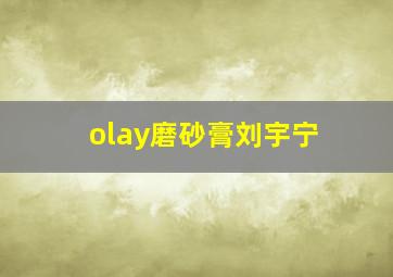 olay磨砂膏刘宇宁