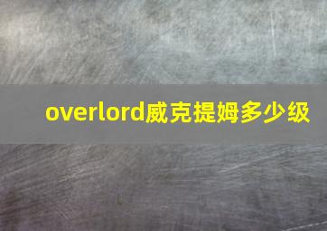 overlord威克提姆多少级