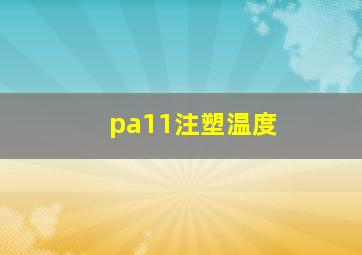 pa11注塑温度