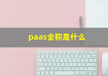 paas全称是什么