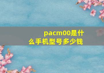 pacm00是什么手机型号多少钱