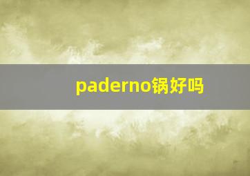 paderno锅好吗