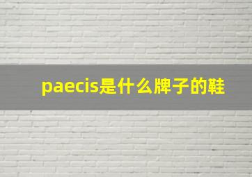 paecis是什么牌子的鞋