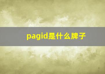 pagid是什么牌子