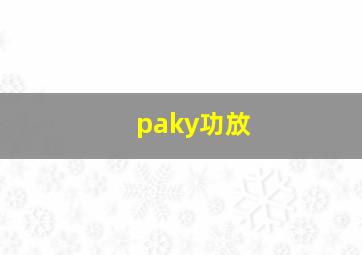 paky功放