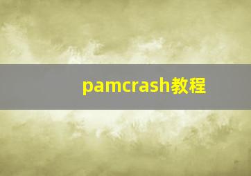 pamcrash教程