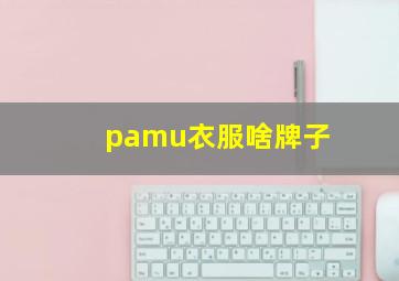 pamu衣服啥牌子