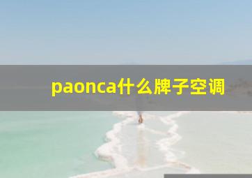 paonca什么牌子空调