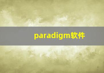 paradigm软件