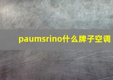 paumsrino什么牌子空调