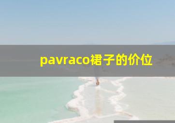 pavraco裙子的价位