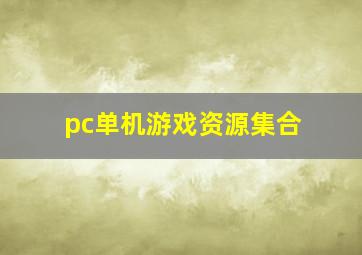 pc单机游戏资源集合