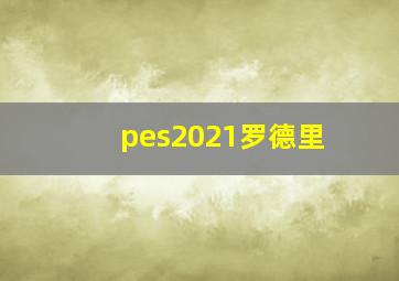 pes2021罗德里