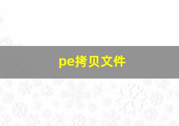 pe拷贝文件